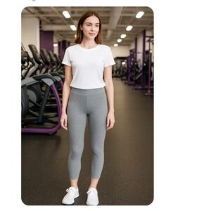 AMERICAN APPAREL Heather Gray Knit Leggings Size Small
